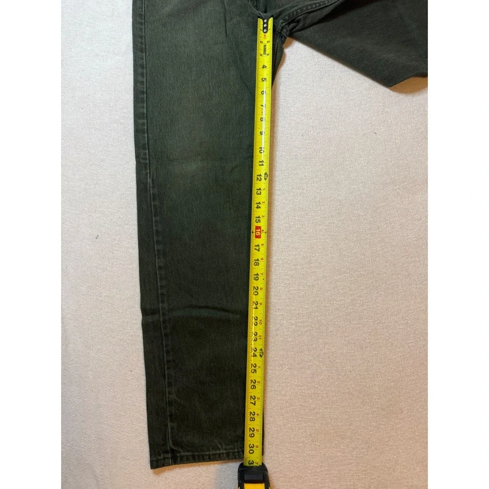 Levi's 502 Taper Fit Jeans Men 33x32 Olive Green Regular Tapered Denim